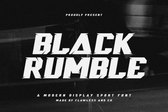 Black Rumble Typeface for Bold Editorial Design