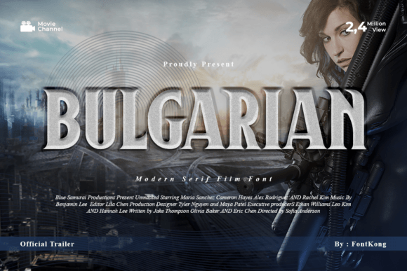 Bulgarian Typeface: Bold Display Fonts for Cinematic Campaigns