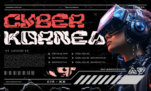 Cyber Kornea: A Bold Display Font for Modern Editorial Design