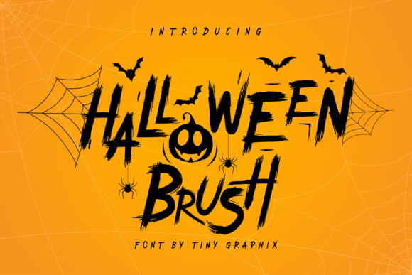Halloween Brush Font for Spooky Web Design
