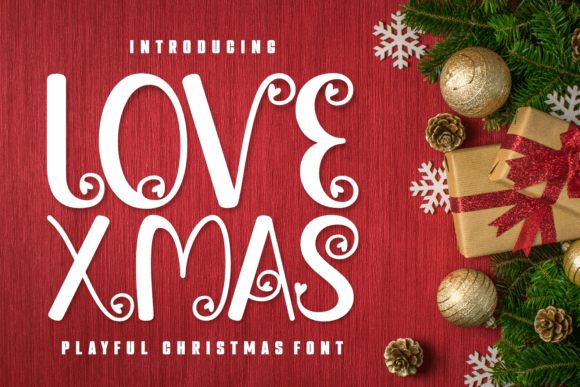 Love Xmas: A Festive Display Font for Holiday Editorial Design