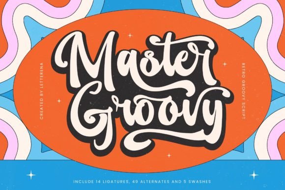 Master Groovy Font for Retro Craft Designs