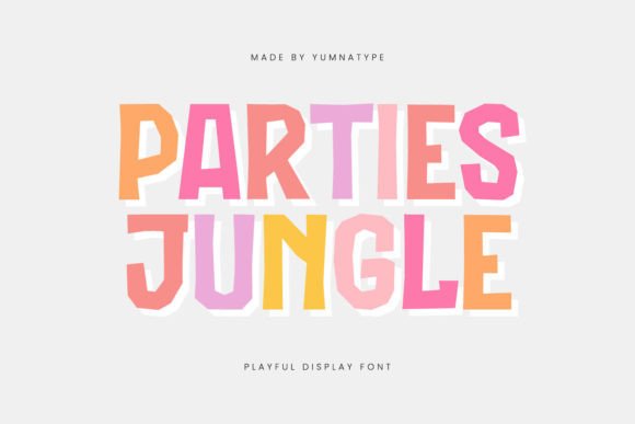 Parties Jungle Typeface for Editorial Design