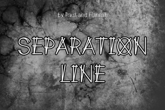 Separation Line Font for Modern Craft Designs