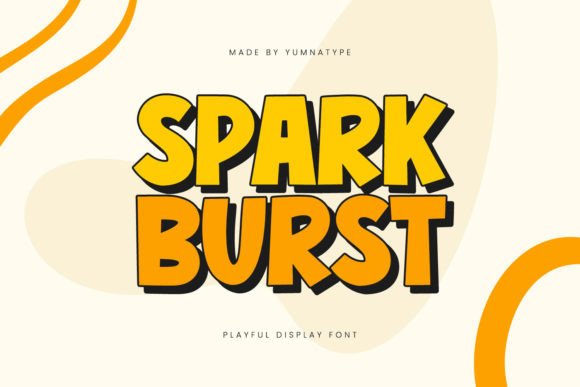 Spark Burst Font for Bold Craft Designs