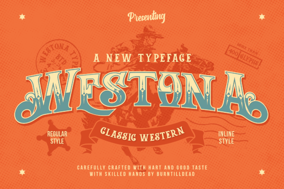 Westona Typeface for Bold Western Web Design